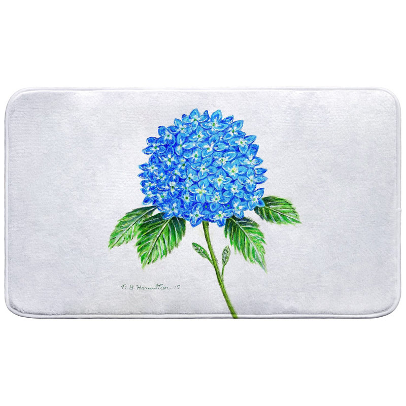 Dick's Hydrangea Bath Mat, Single - 18" L x 30" W