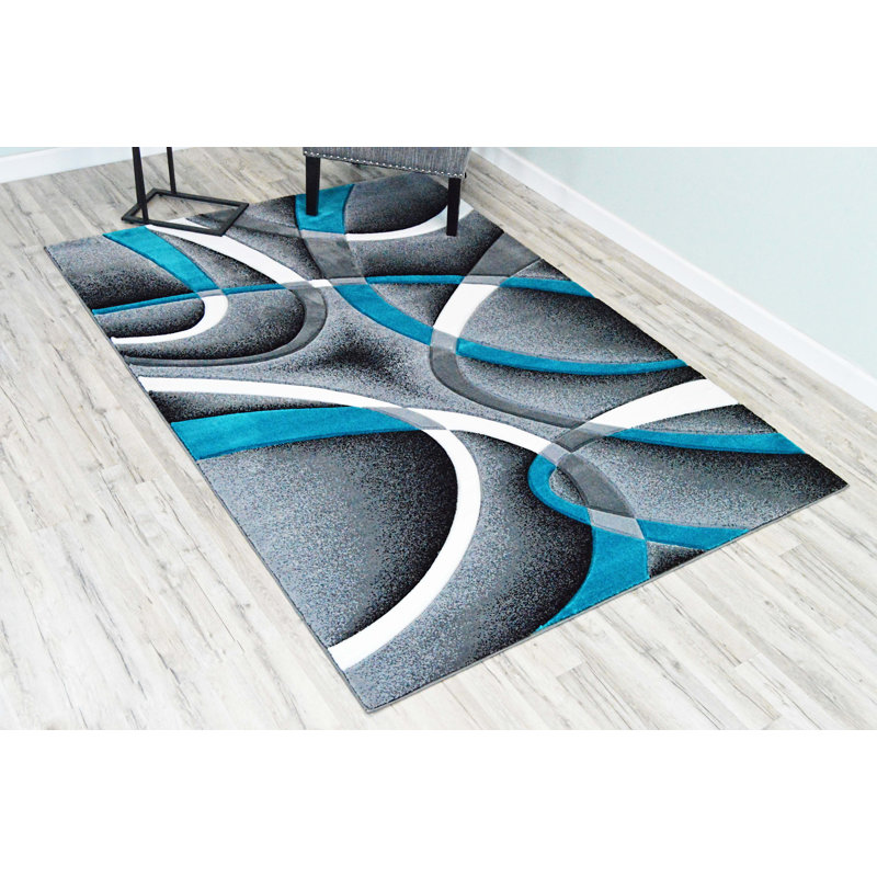 Mccampbell Performance Abstract Indoor Rug, Rectangle 3'9" x 5'3"