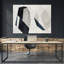 «No Brunnettes Permets», reproduction sur toile