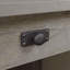 Bureau d'ordinateur de coin avec plateau coulissant pour clavier, finition brune