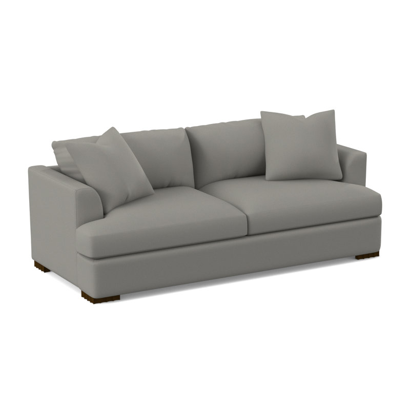 Canapé Lucia, Noyer noir, 100% polyester ivoire Fizz