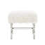 Repose-pieds 18 po en fausse fourrure transparente-27339214