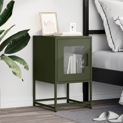 36cm W Steel Bedside Table