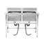 Belfry Kitchen Ronan 600mm W Double Bowl Stainless Steel Farmhouse / Apron Kitchen Sink 0