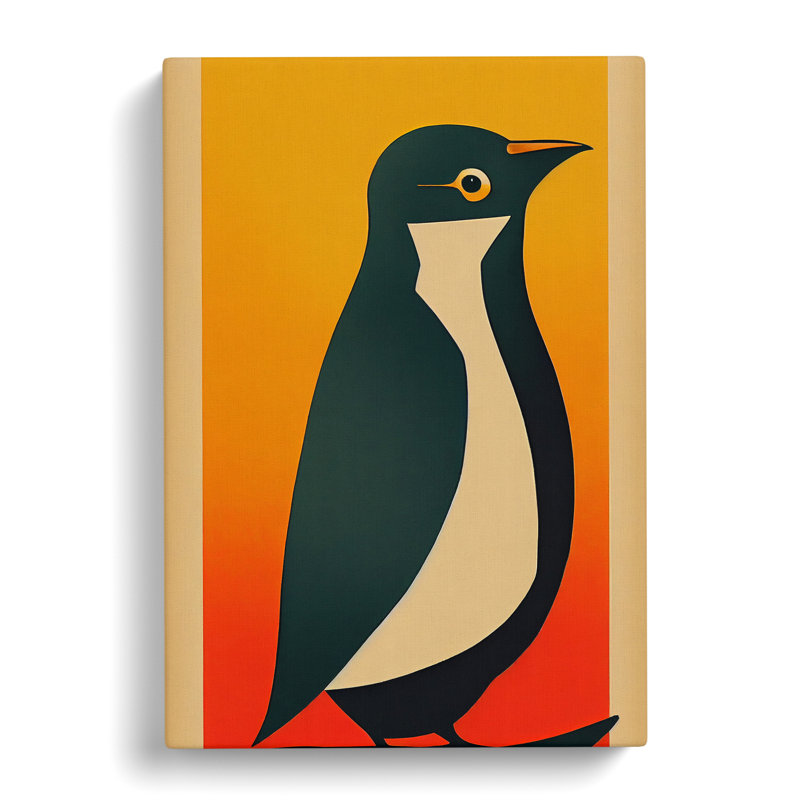 XV1022-3470X Penguin Abstract No.6 - Print, Wrapped Canvas, No Matte, 50cm H x 35cm W x 3cm D