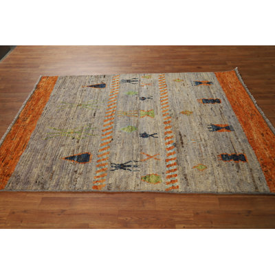Tribal Wool Moroccan Oriental Rug 5x6