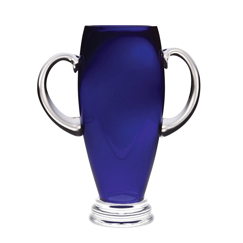 Royst Glass Table Vase, 12" H x 9.5" W x 5" D