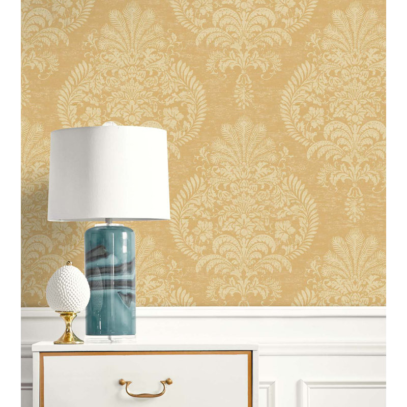 Rouleau de papier peint L 33 pi x l 20,5 po Lilianah, Miel