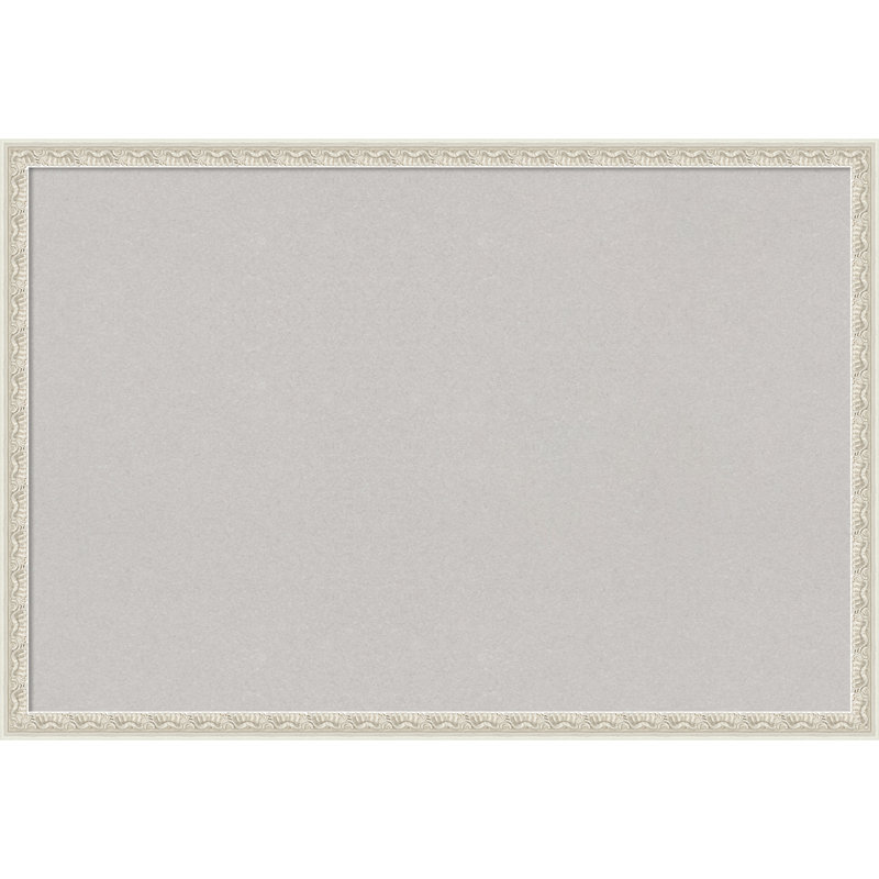 Panneau de liège en bois argenté Bethany, babillard en liège gris, tableau d'organisation, tableau d'affichage, Gris