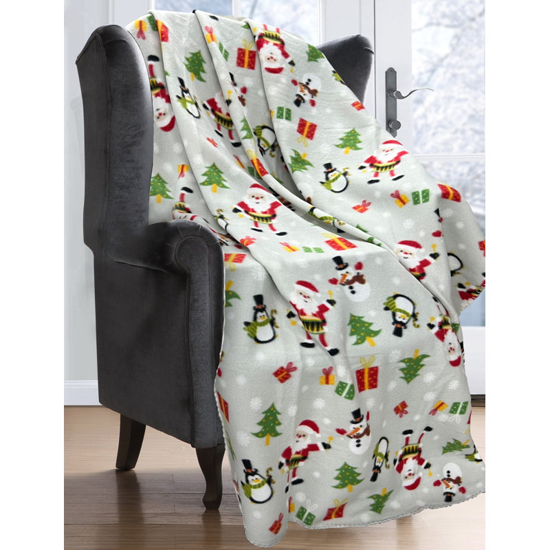 Alaija Cute Supersoft Christmas Theme Character Blanket Throw