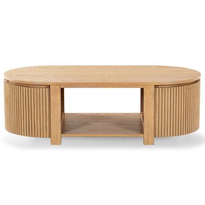 Christy Reeded Oval Coffee Table