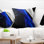 Glittering Blue Pattern - Abstract Printed Pillow