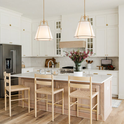 Nyjel 4 - Light Linen Tapered Pendant