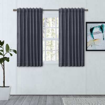 LeeRoy 100% Sustainable Cotton Blend Chevron Texture Room Darkening Thermal Triple-Lined Rod Pocket Panel