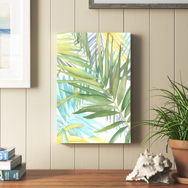 «Tropical Pattern II», peinture sur toile, H 18 po x l 12 po