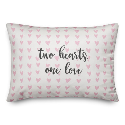  Two Hearts One Love Throw Pillow