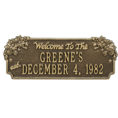 Daisey 3-Line Wall Address Plaque