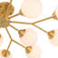 Coblitz Mid-Century Modern Y-Shaped Branch Semi Flush Mount Ceiling Light
