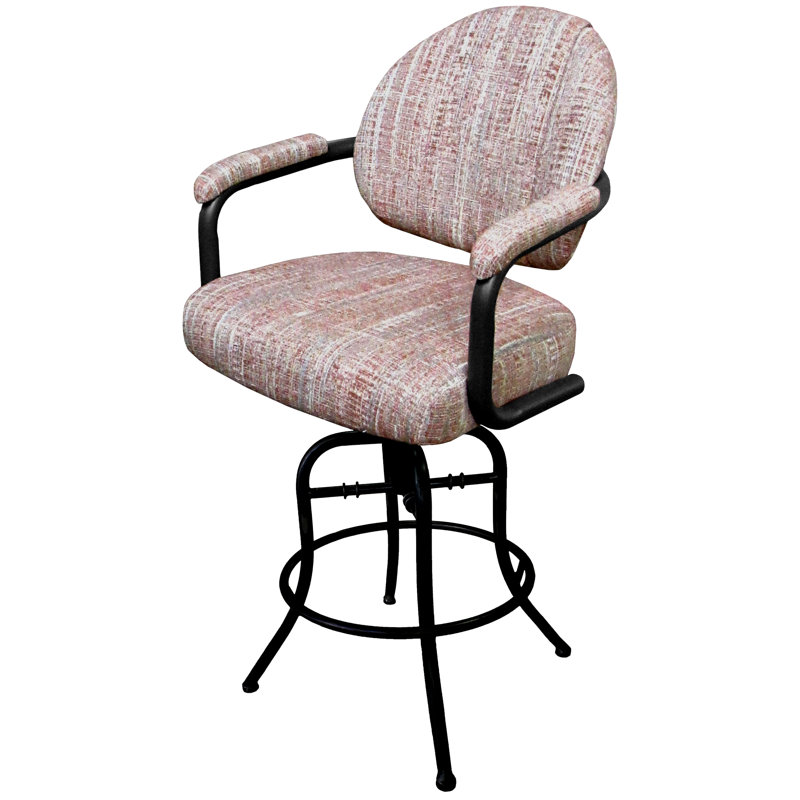 Tabouret de bar et de comptoir pivotant 26 po Radell, Rouge très clair, Tabouret de comptoir (siège d'une hauteur de 26 p