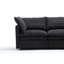 Canapé modulaire rembourré en U avec 5 coussins de dossier moelleux gris foncé