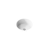 Verticyl Ceramic Vitreous China Circular Undermount Bathroom Sink with Overflow