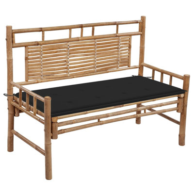 Banc de jardin en rotin / bambou Wingert