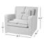 Fauteuil club en coton de 97,79 cm de large Nessa-2076941214