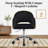 Modern Swivel Velvet Upholstered Office Chair with Armrests-866054341