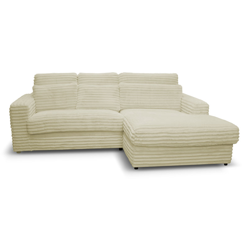 Nicodem 3 Seater Corner Sofa , Right facing, Cream