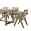 Chaises de salle à manger rembourrées avec accoudoirs (ensemble de 2)-407583442