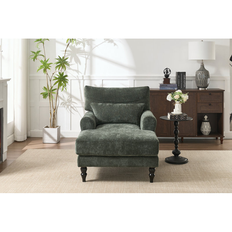Canapé inclinable de loisir d'intérieur rembourré, Vert