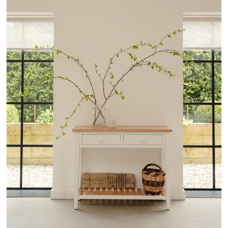 Console Table, White, 80cm H x 102cm W x 30.4cm D