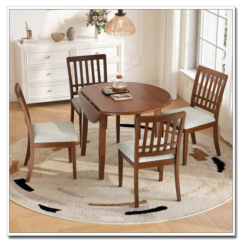 Ensemble de table ronde, 5, Brun