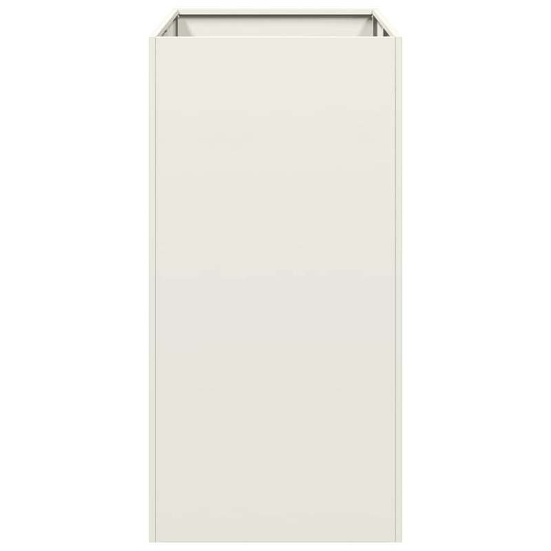Planter 80x80 Cm Steel, 80cm H x 40cm W x 80cm D, White
