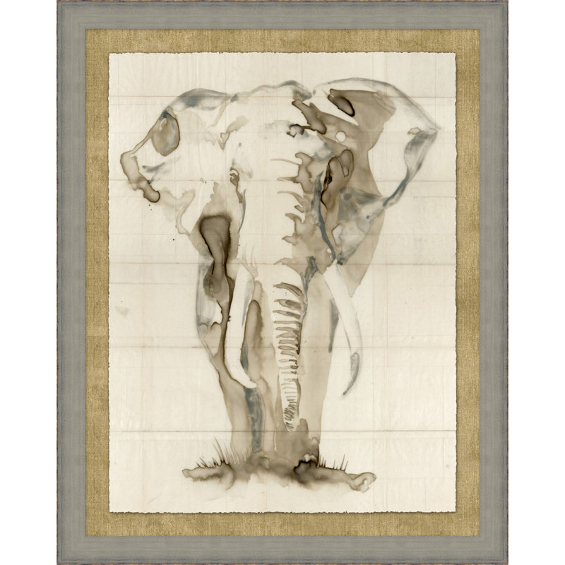 Éléphant en safari 2 - Peinture