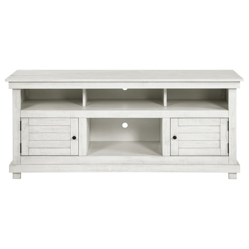 Meuble télé Castleton, H 27,06 po x L 60,06 po x l 16,31 po, Blanc antique