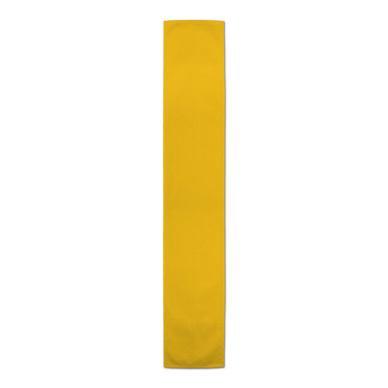Costantina Rectangle Polyester Table Runner, 16" D x 90" L, Yellow