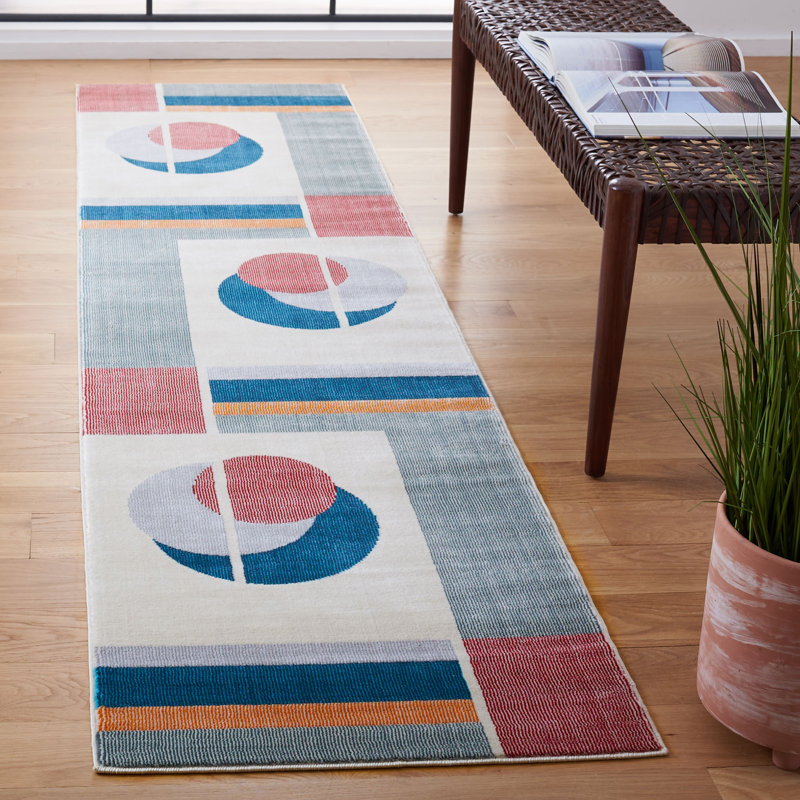 Tapis géométrique Honeycutt 300 Performance, Tapis de couloir 2 pi 2 po x 9 pi