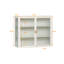 Armoire murale moderne 27,56 po à deux portes en verre avec rangement à trois niveaux pour le hall d'entrée, salle de bain, blanc-2046117306
