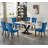 70inch Marble Dining Table, Luxurious 70" Kitchen Table with Printed Marble Tabletop and X-Shape Carbon Steel Pedestal, Modern Kitchen Dining Room Table for 8-131338019-131338021