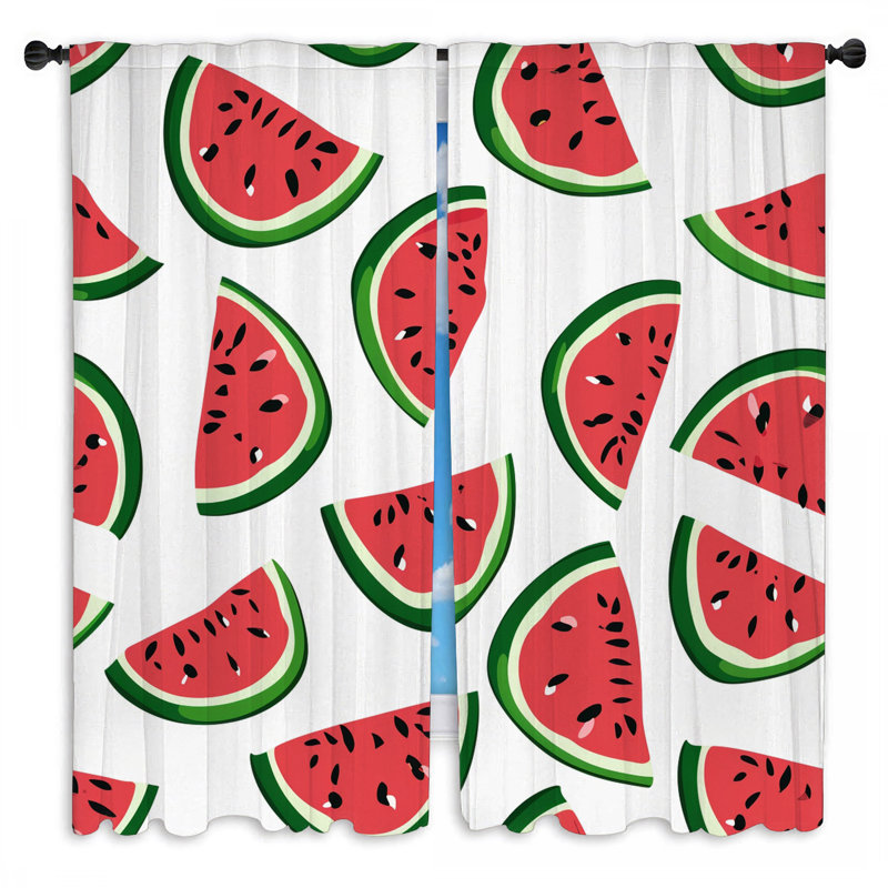 Rideaux de fenêtre Watermelons, L 20 po x L 52 po