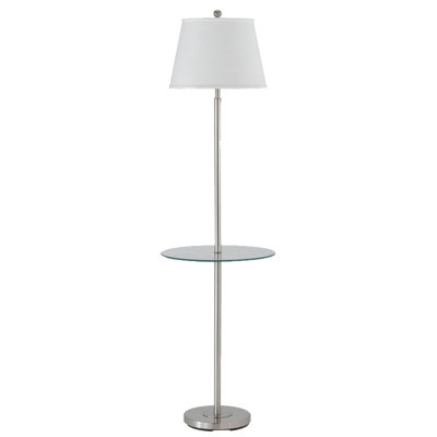 Yarissa 60'' Silver Tray Table Floor Lamp