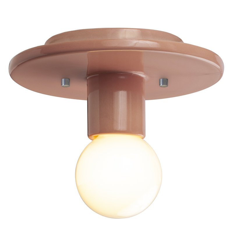 Plafonnier encastré 1 lumière 8 po, Rosé brillant