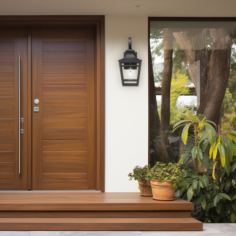 Gudella Outdoor Aluminum Wall Lights with Clear Glass