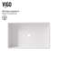 Matte Stone™ White Stone Handmade Rectangular Vessel Bathroom Sink with Faucet