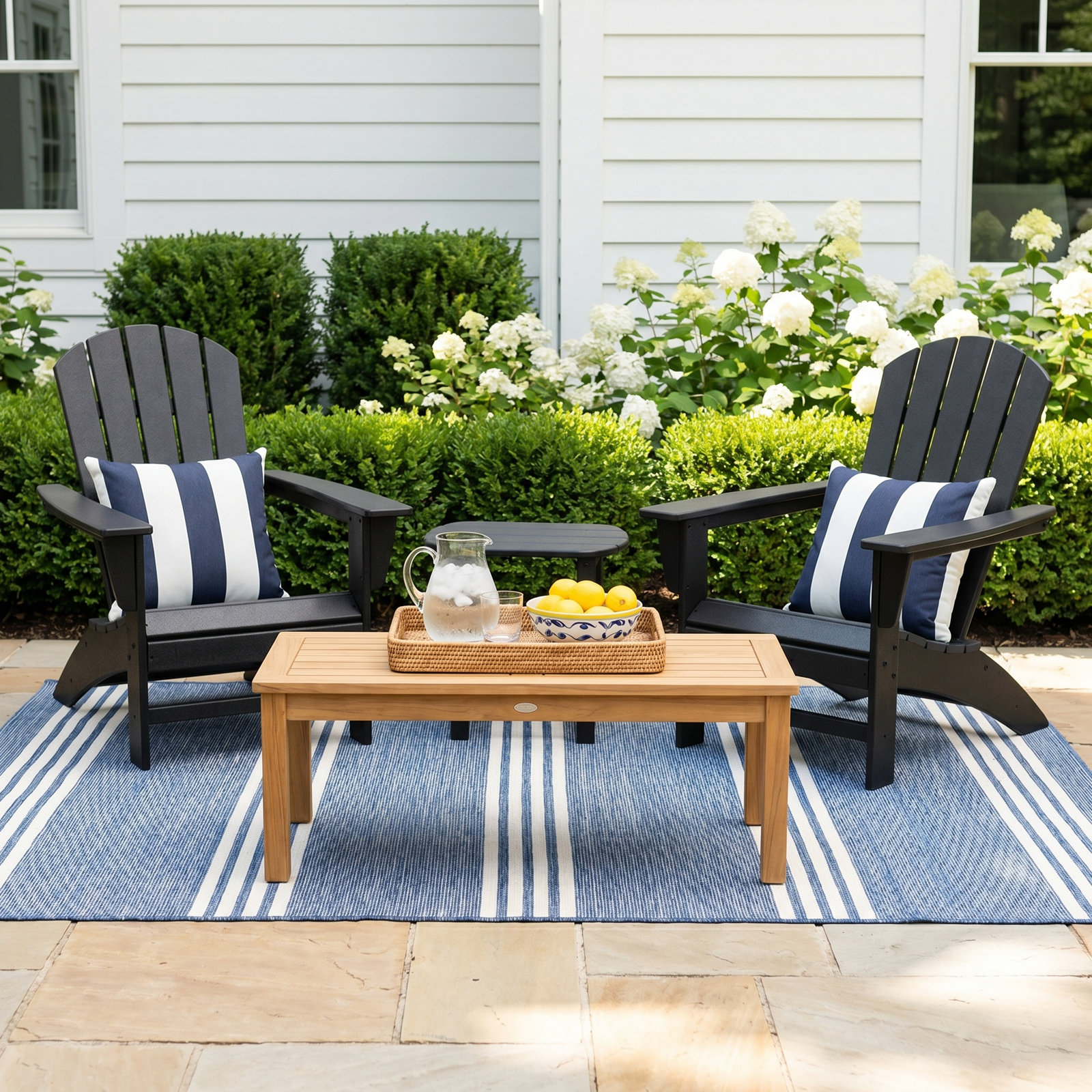 POLYWOOD® Nautical 2-Person Patio Seating Group, White