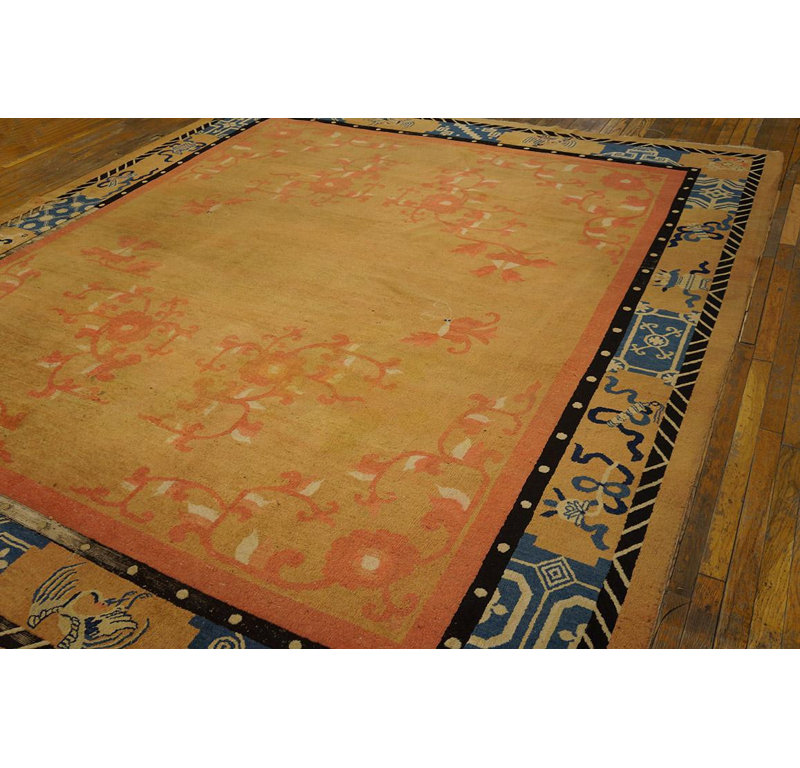 Tapis chinois du 19e siècle (10 pi x 11 pi 6 po - 305 x 350 po)