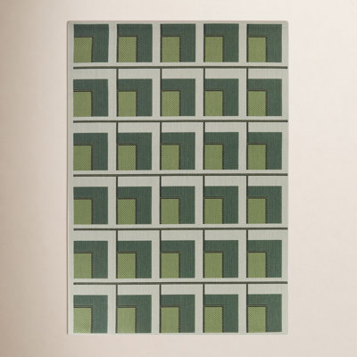 Kamran Machine Woven Geometric Rug