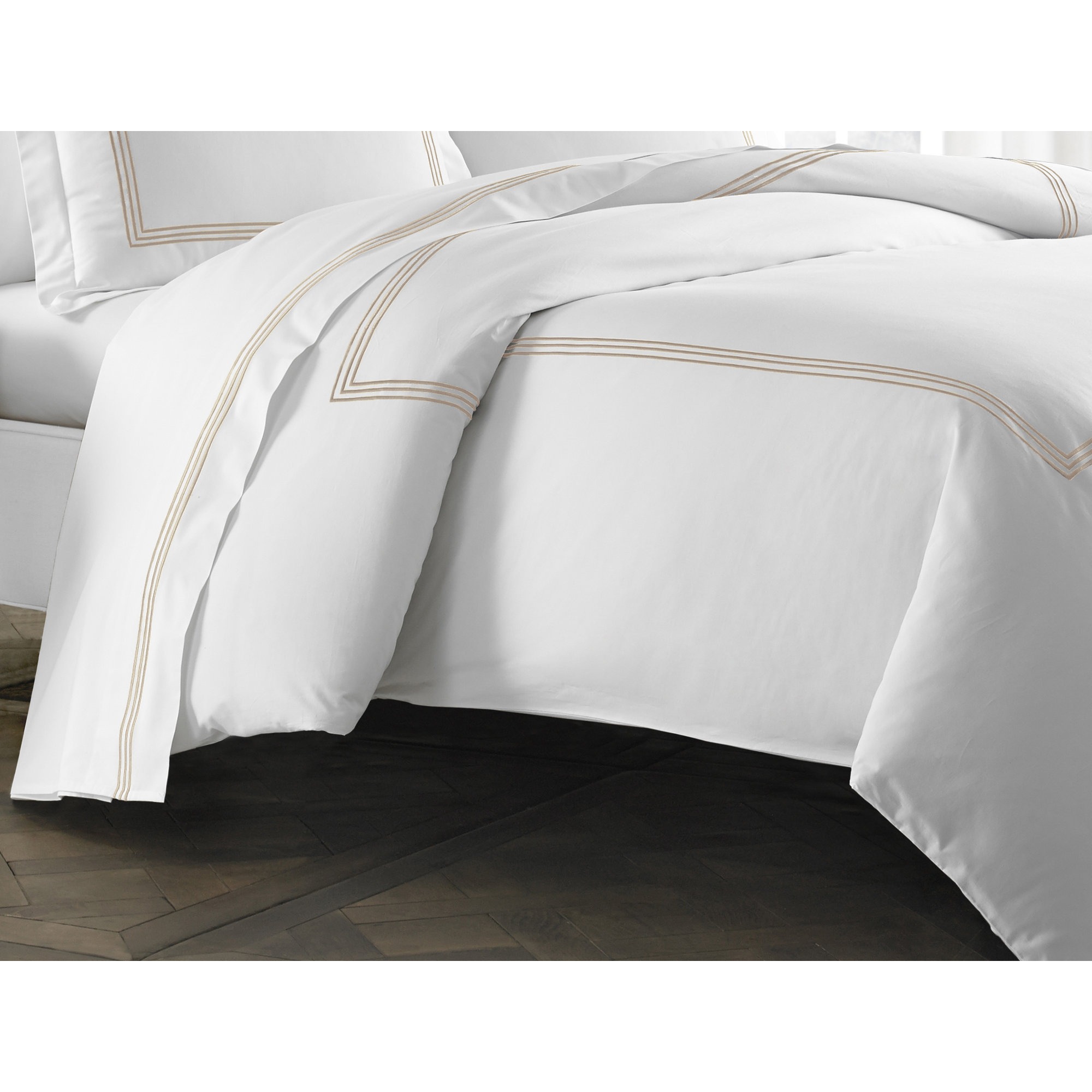 Rashmi TENCEL Percale Duvet Cover, Full/Queen Duvet Cover, Brown