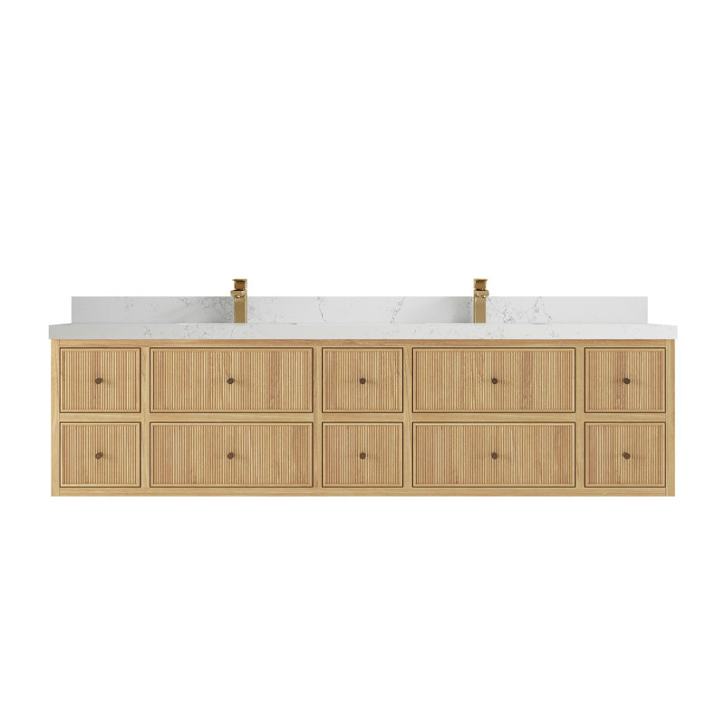 Meuble-lavabo double 84 po avec plateau en quartz Sonoma, Empira